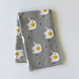 Ultra Soft Natural Jacquard Knit Elephant Baby Blanket & Lovey Gift Set