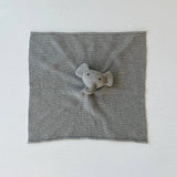 Ultra Soft Natural Jacquard Knit Elephant Baby Blanket & Lovey Gift Set