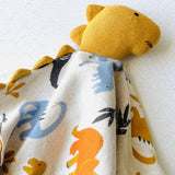 Dino Jacquard Knit Baby Organic Cotton Blanket & Lovey Gift Set