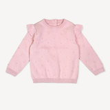 Organic Cotton Milan Knit Ruffle Bobble Pullover