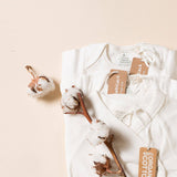 Undyed Organic Cotton Long Sleeve Baby Wrap - Pack of 3