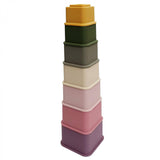 Soft Silicone Square Stacking Toy Cups