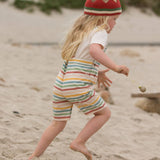 Organic Multi-Colour Striped Baby & Kids Overall Shorts