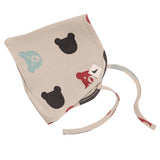 Organic Cotton Rib Bear Bonnet
