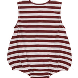 Organic Cotton Brick Stripe Bubble Romper