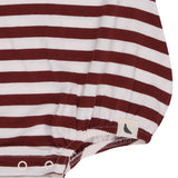 Organic Cotton Brick Stripe Bubble Romper