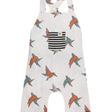 Organic Cotton Birdsong Shortie Dungaree