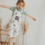 Organic Cotton Birdsong Shortie Dungaree