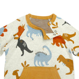 Dino Kangaroo Organic Cotton Jacquard Baby Jumpsuit