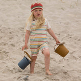 Organic Multi-Colour Striped Baby & Kids Overall Shorts