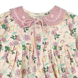 Organic Floral Embroidered Collar Baby Dress & Bloomer Set