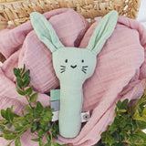 Organic Cotton Muslin Rabbit Rattle