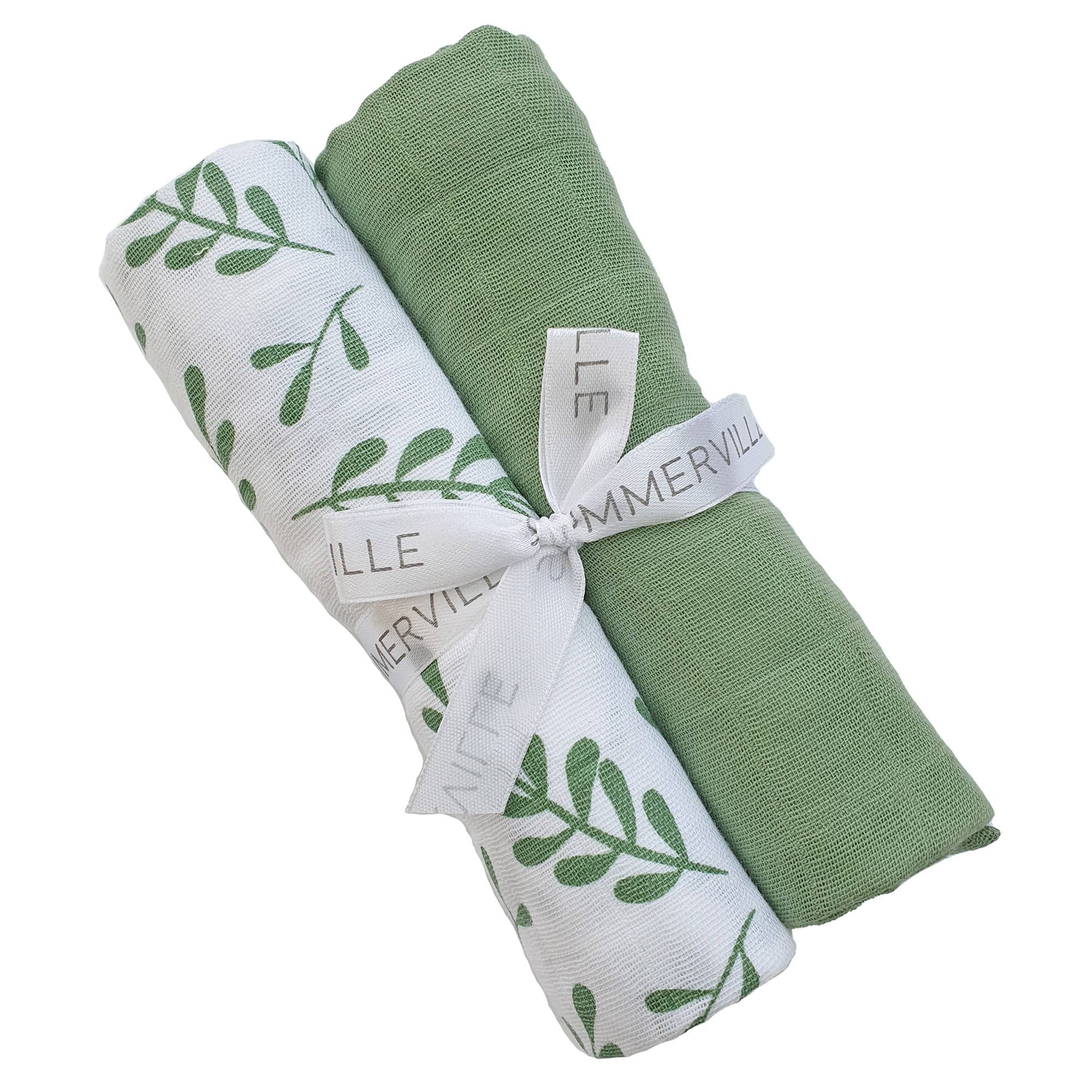 Floral Print Organic Muslin Blanket - 2 Pack