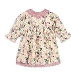 Organic Floral Embroidered Collar Baby Dress & Bloomer Set