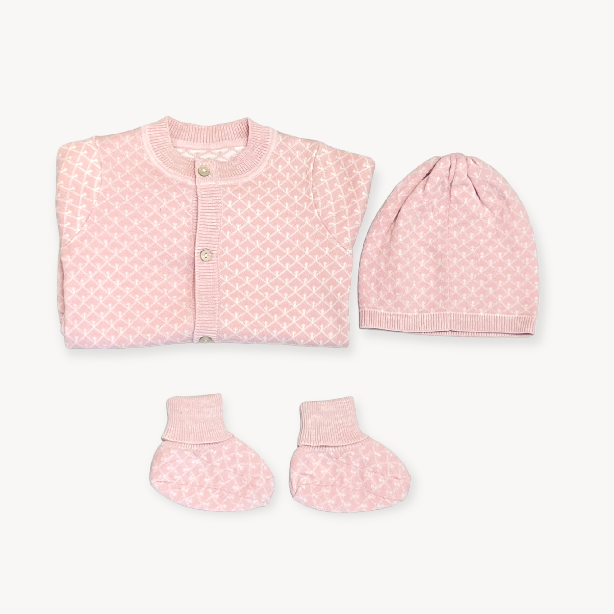 Lux Organic Cotton Jacquard Knit Baby Gift Set