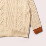 Organic Oatmeal Aran Jumper
