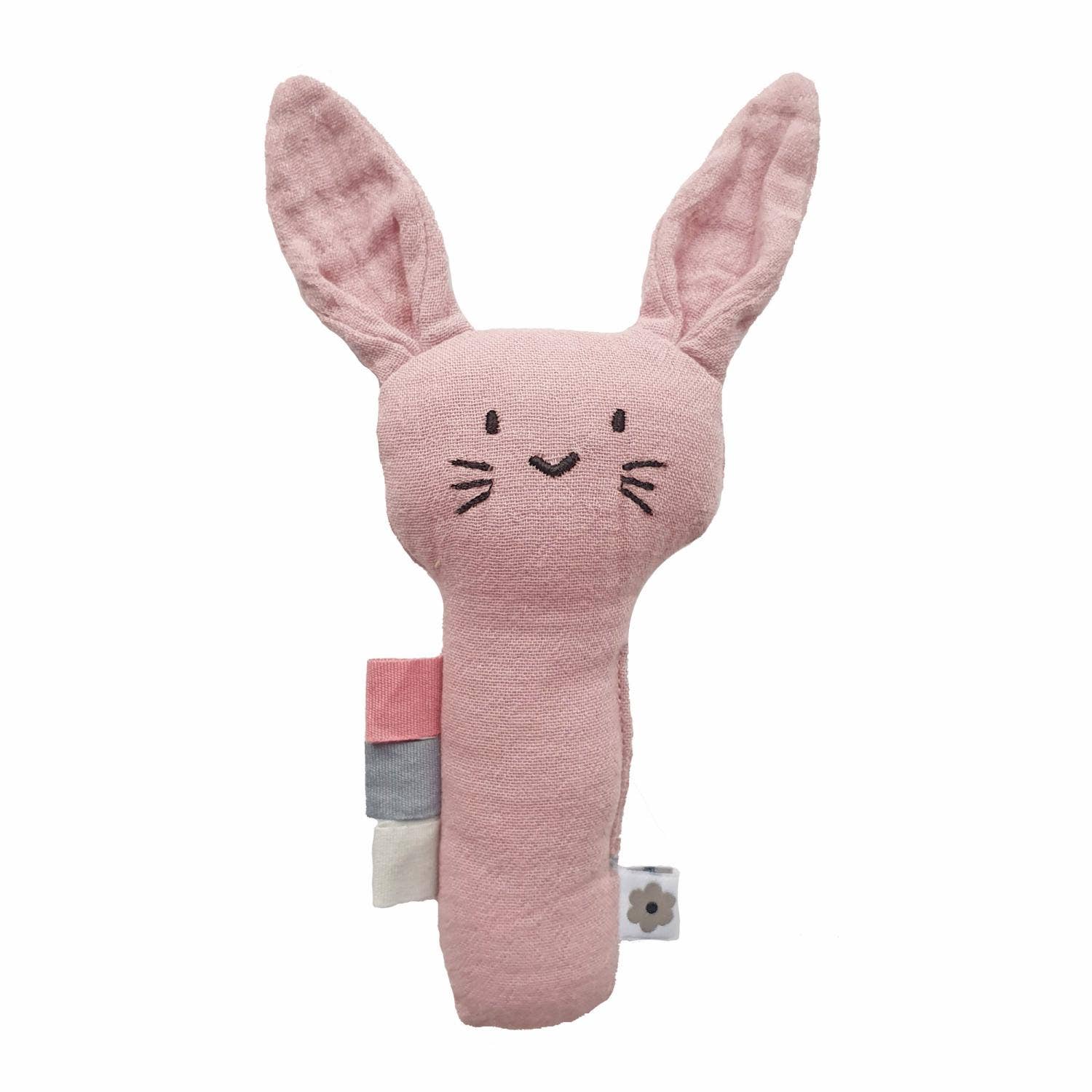 Organic Cotton Muslin Rabbit Rattle