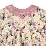 Organic Floral Embroidered Collar Baby Dress & Bloomer Set