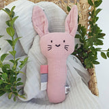 Organic Cotton Muslin Rabbit Rattle