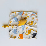 Dino Jacquard Knit Baby Organic Cotton Blanket & Lovey Gift Set