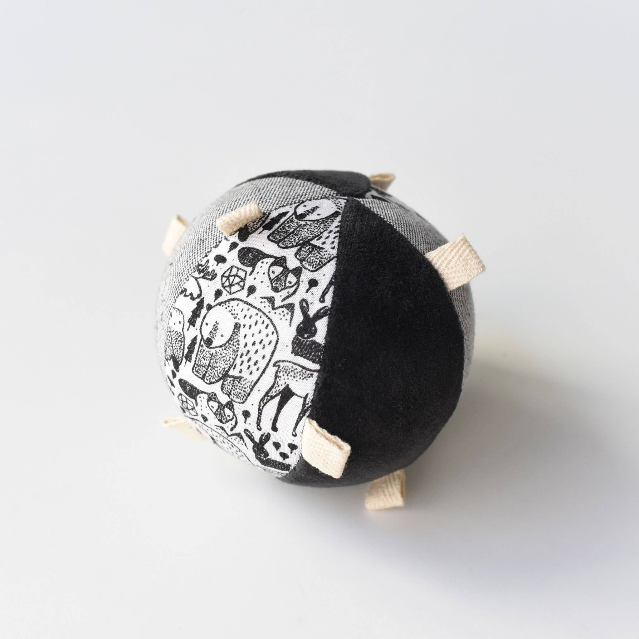 Organic Cotton Taggy Ball with Rattle