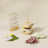 Wooden Stackable Sandwich Set