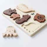 Natural Rubberwood Tray Puzzle - Pack of 6