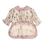 Organic Floral Embroidered Collar Baby Dress & Bloomer Set