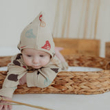 Organic Cotton Rib Bear Bonnet