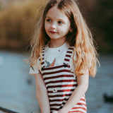 Organic Cotton Brick Stripe Dungaree