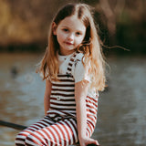 Organic Cotton Brick Stripe Dungaree