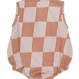 Organic Cotton Chequer Bubble Romper