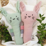 Organic Cotton Muslin Rabbit Rattle