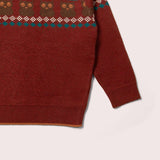 Organic Owl Fair Isle Knitted Jumper