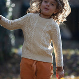 Organic Oatmeal Aran Jumper