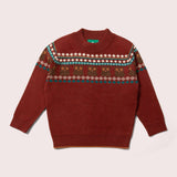 Organic Owl Fair Isle Knitted Jumper