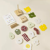 Wooden Stackable Sandwich Set