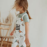 Organic Cotton Birdsong Shortie Dungaree