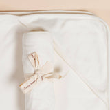 Undyed Organic Cotton Hooded Baby Blanket