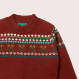 Organic Owl Fair Isle Knitted Jumper