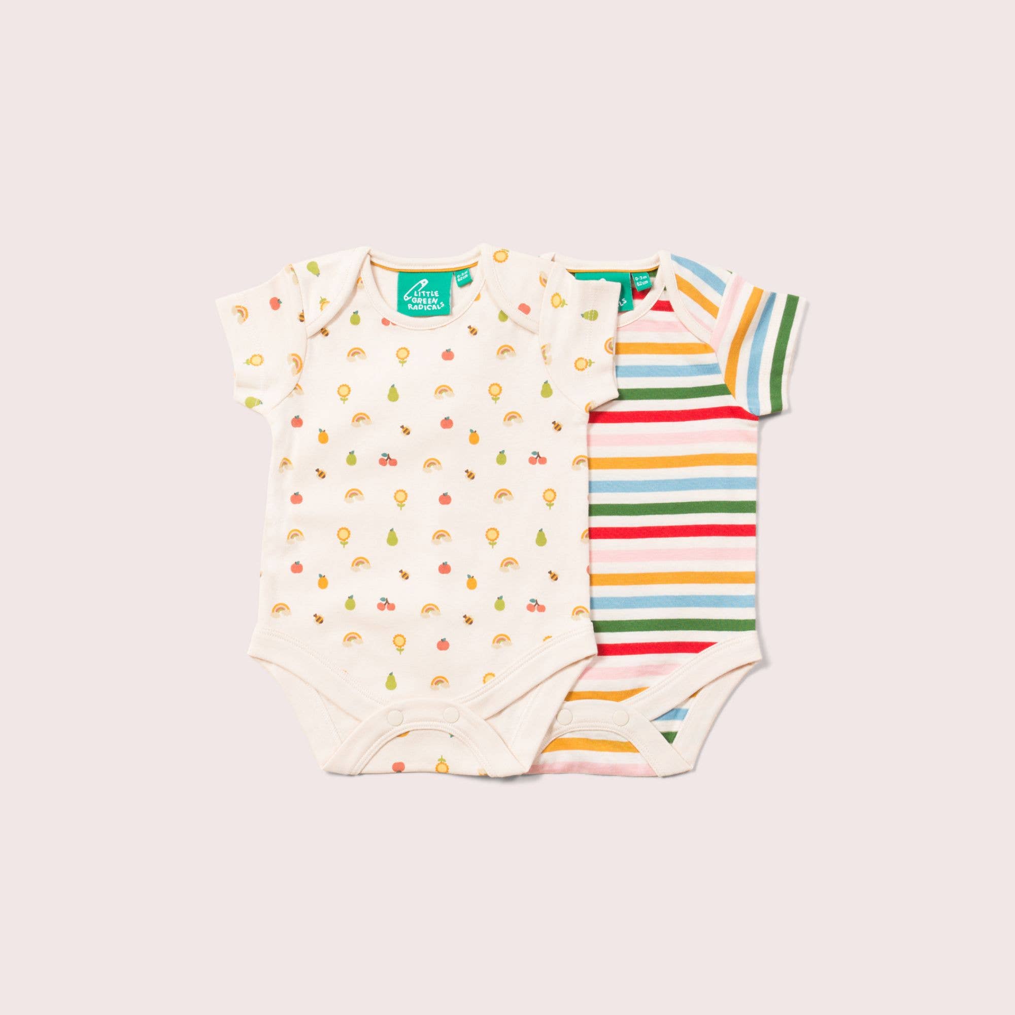 Envelope Neck Organic Baby Bodysuit Set - 2-Pack