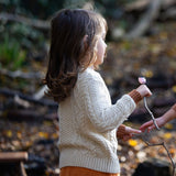Organic Oatmeal Aran Jumper