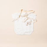 Undyed Organic Cotton Short Sleeve Baby Bodysuit - Pack of 3