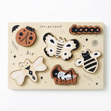Natural Rubberwood Tray Puzzle - Pack of 6