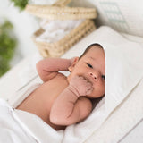 Organic White Cotton Baby Hooded Towel