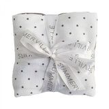 White Dotted Organic Cotton Blankies - 3 Pack