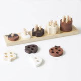 Eco-friendly Woodland Count & Stack Toy