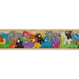 All-in-One Natural Wooden Animal Parade A to Z Puzzle & Playset