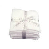 Organic White Cotton Baby Wash Cloths - 5 Pack