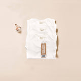 Undyed Organic Cotton Long Sleeve Baby Body - Pack of 3